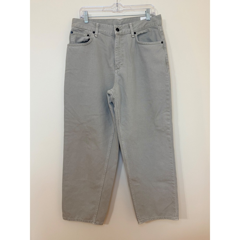 Rag & Bone Aged Taupe Wide Leg Cotton Jeans Size 31 MED25P1255RGPC